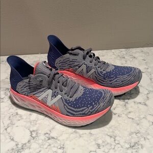 New Balance Gray and Coral Athletic Shoes